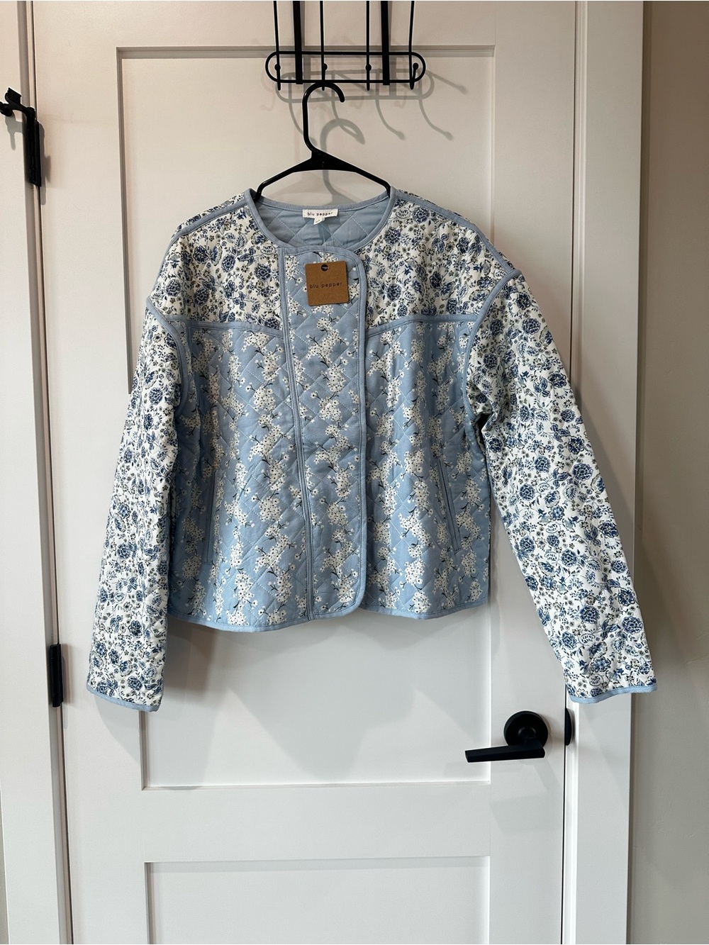 Blu Pepper floral quilted jacket NWT